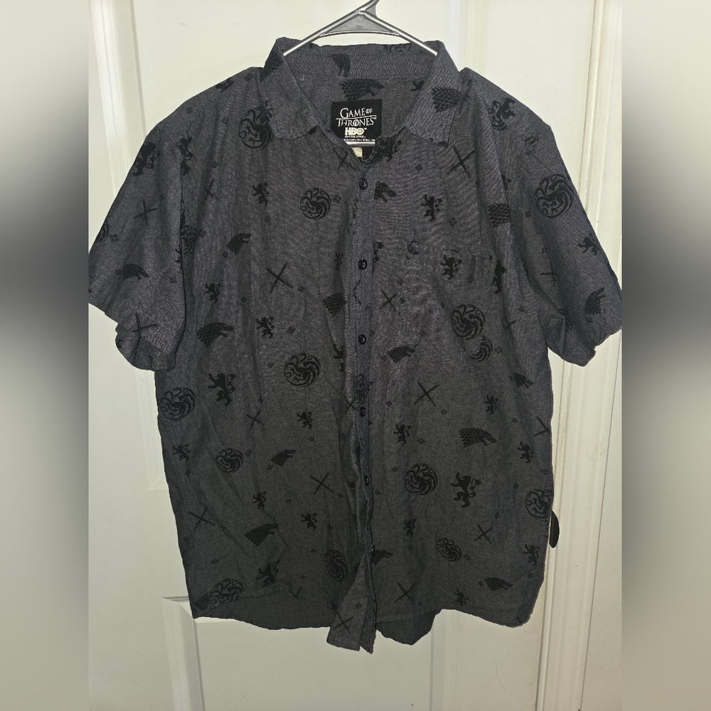 Men's Game‎ Of Thrones Button Down Xl Short